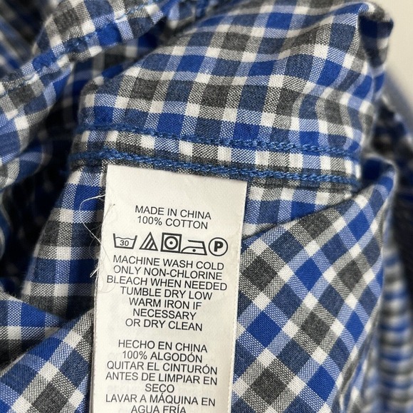 Jack Spade Plaid Button Up Long Sleeve Shirt Blue Mens Size M Work Office Dress - Picture 6 of 8
